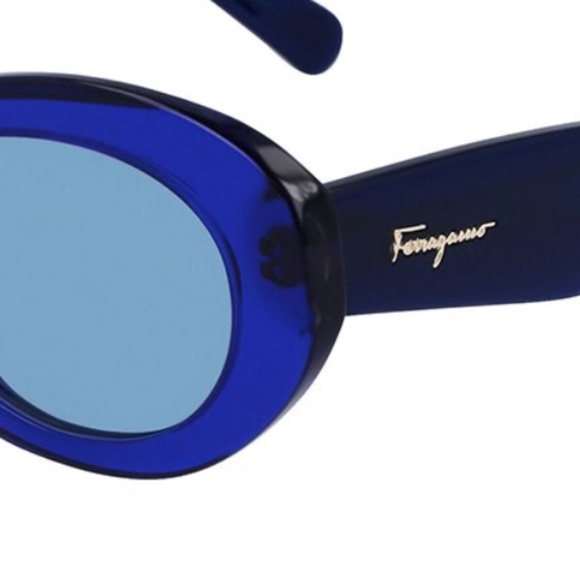 Salvatore FERRAGAMO Beautiful BLUE Designer Sunglasses NWT! Authentic! - Picture 4 of 16